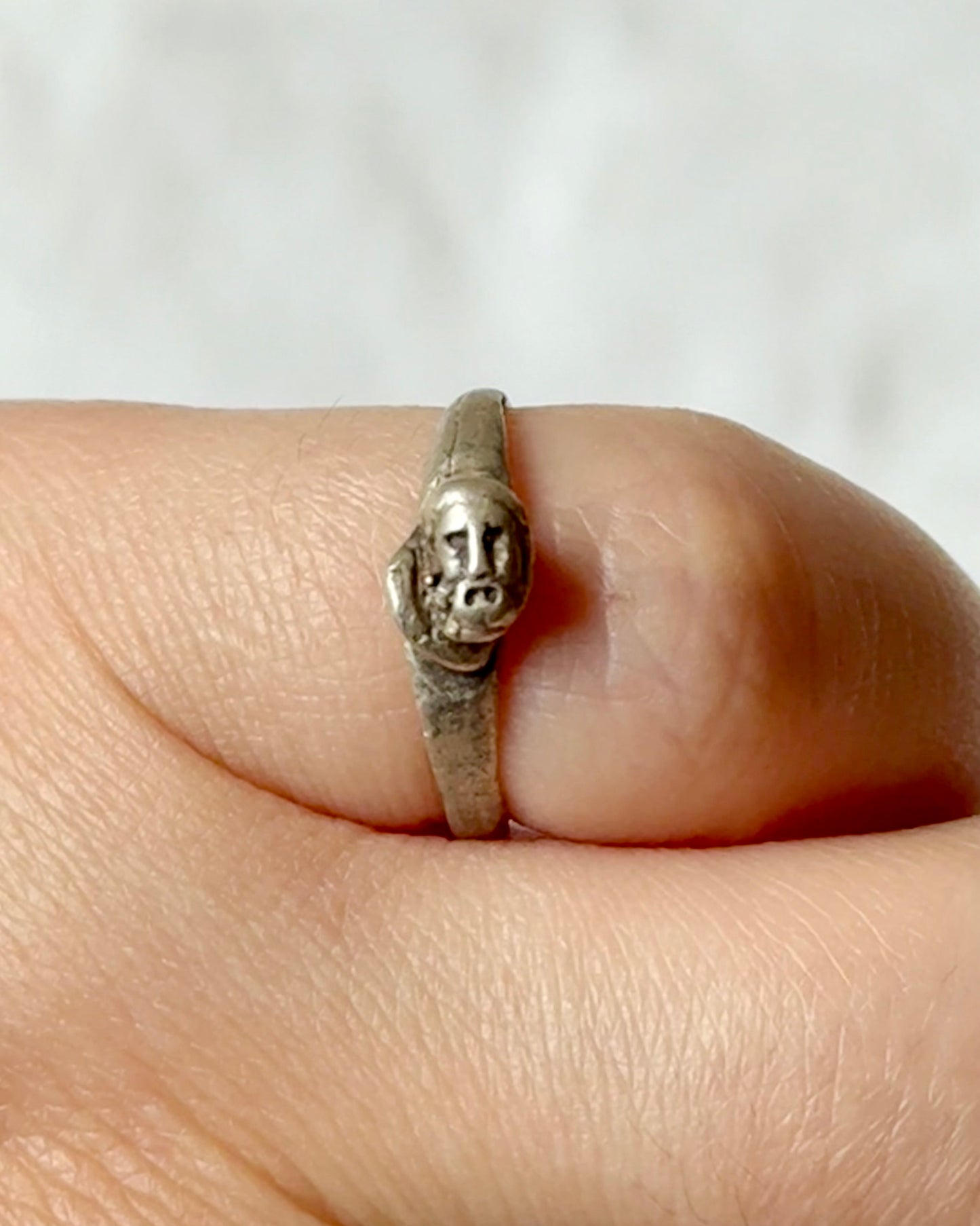 Ancient Roman Silver Ring with Head of Zeus (Jupiter), 1st–2nd Century AD