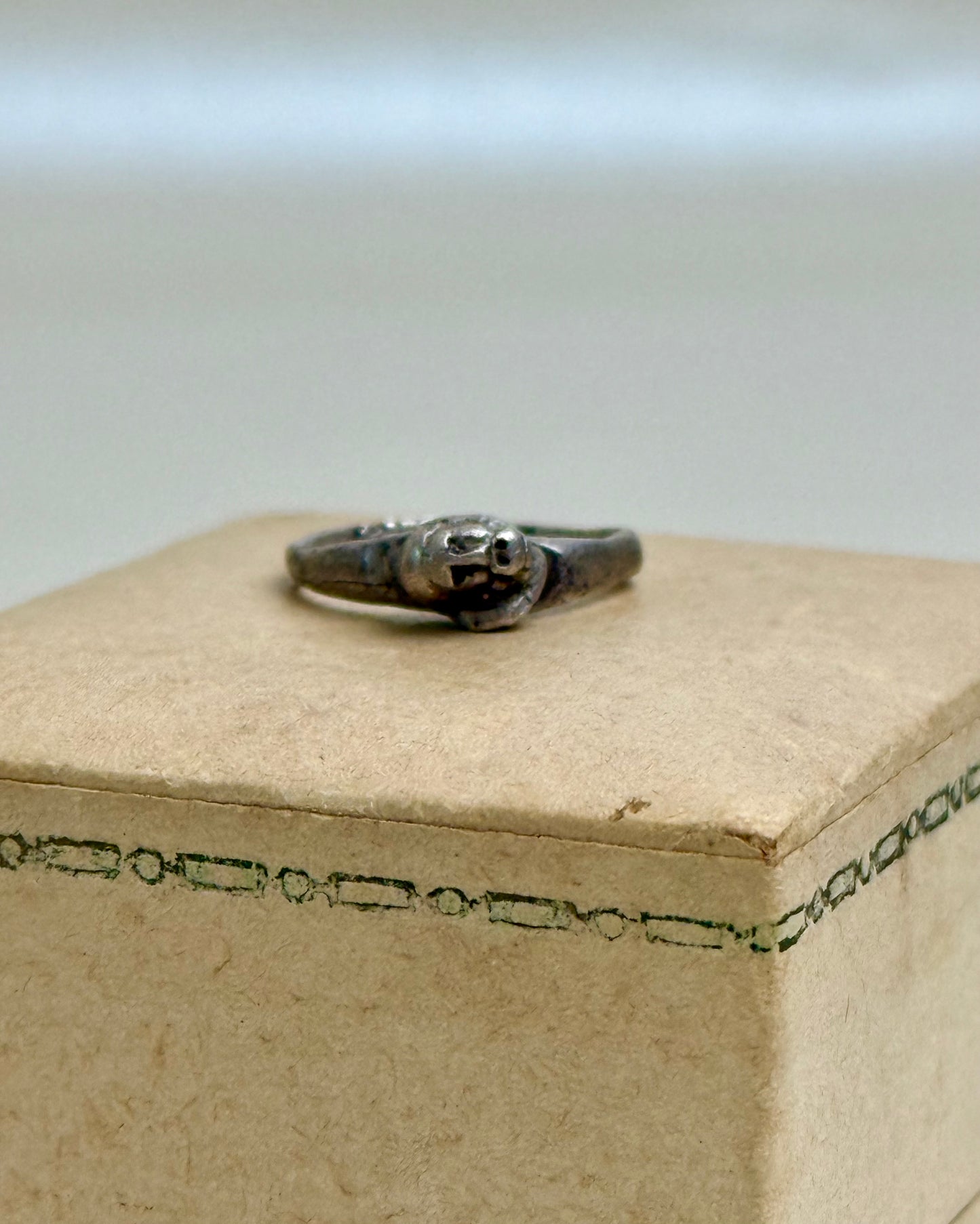 Ancient Roman Silver Ring with Head of Zeus (Jupiter), 1st–2nd Century AD