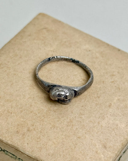 Ancient Roman Silver Ring with Head of Zeus (Jupiter), 1st–2nd Century AD