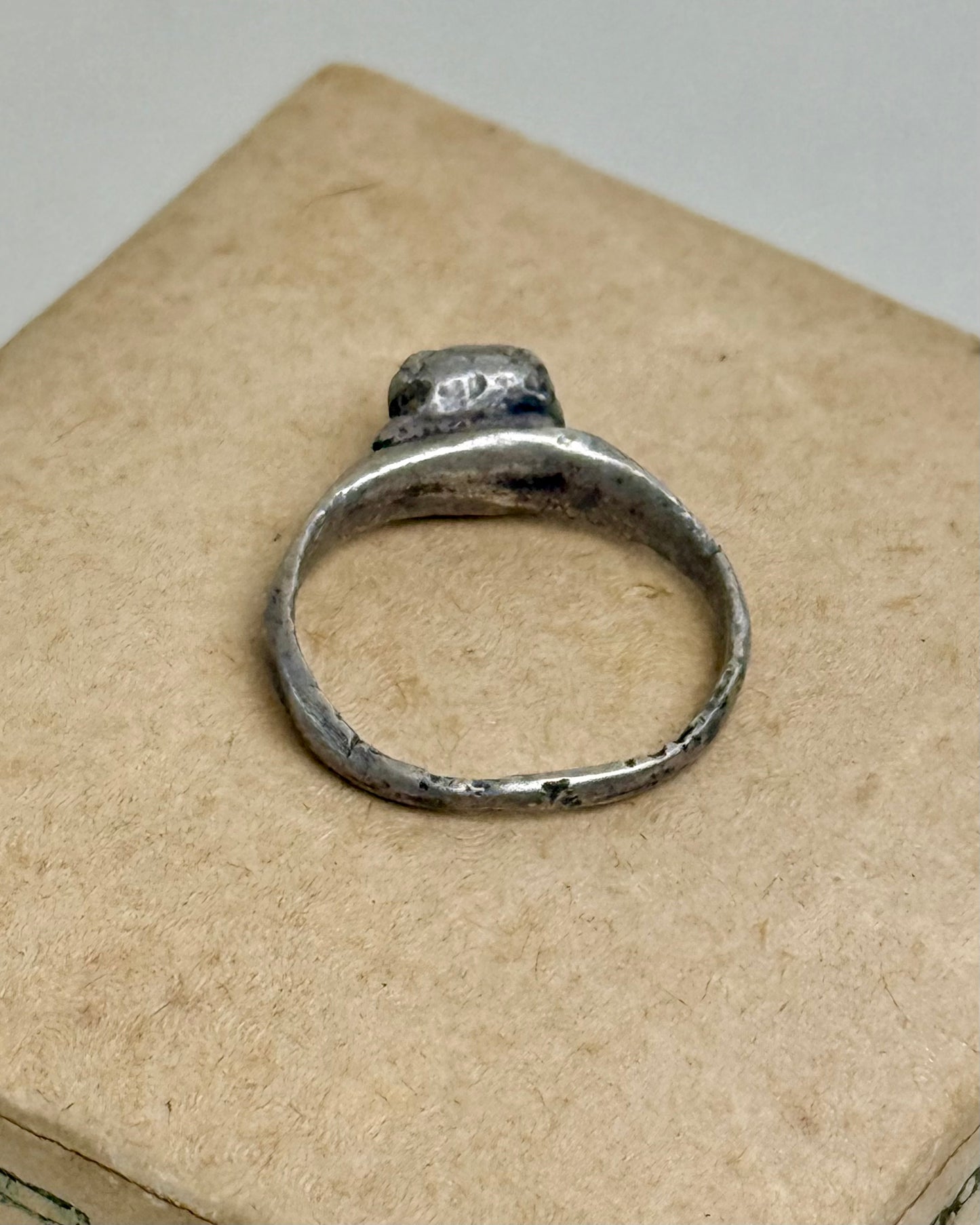 Ancient Roman Silver Ring with Head of Zeus (Jupiter), 1st–2nd Century AD