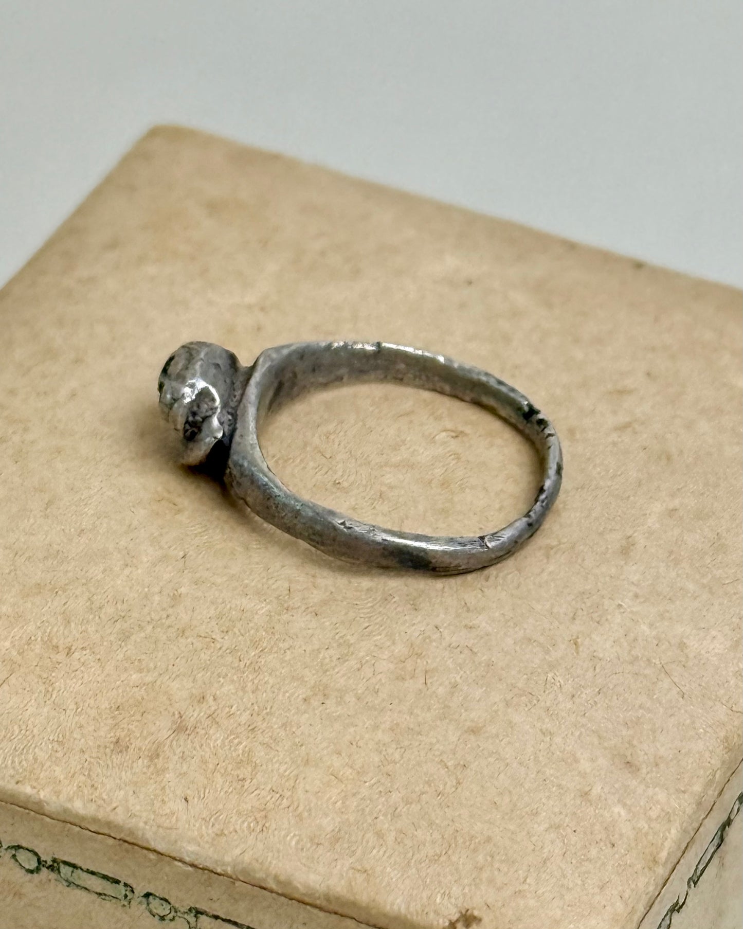 Ancient Roman Silver Ring with Head of Zeus (Jupiter), 1st–2nd Century AD