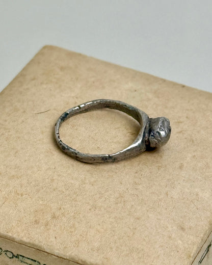 Ancient Roman Silver Ring with Head of Zeus (Jupiter), 1st–2nd Century AD
