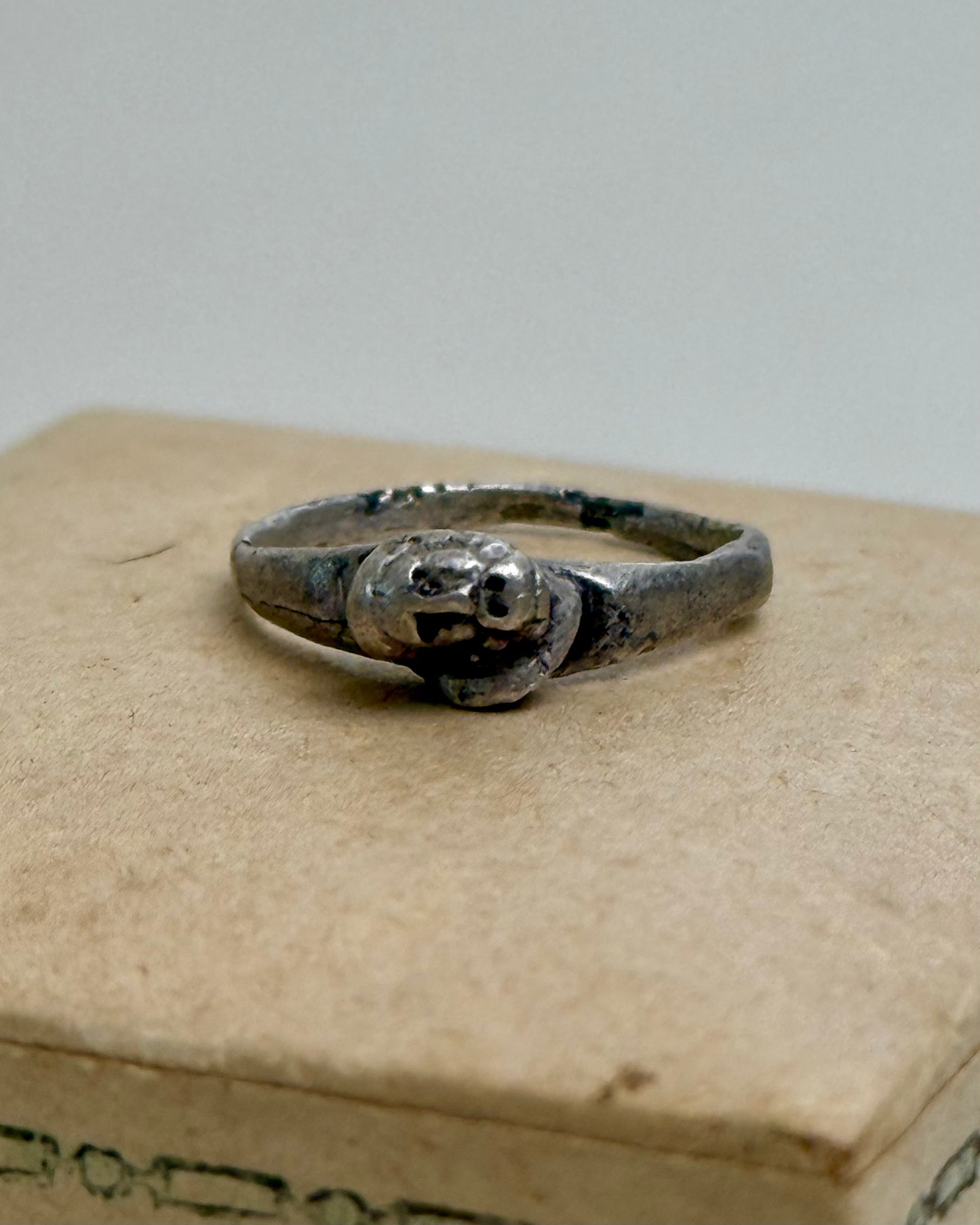 Ancient Roman Silver Ring with Head of Zeus (Jupiter), 1st–2nd Century AD