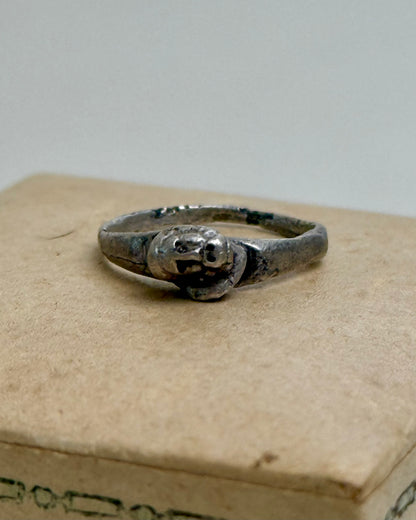 Ancient Roman Silver Ring with Head of Zeus (Jupiter), 1st–2nd Century AD