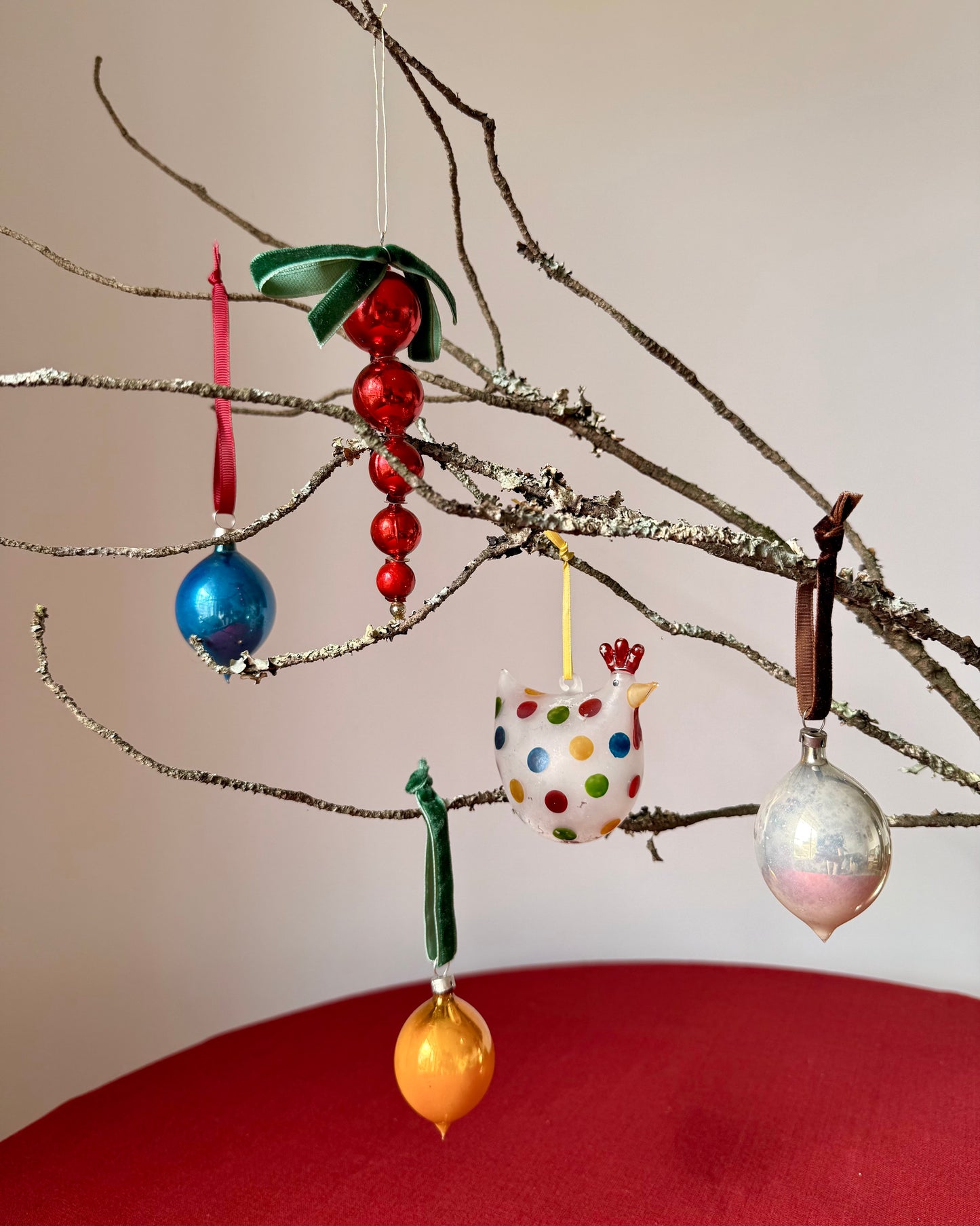 Vintage Christmas Tree Glass Ornaments Sets