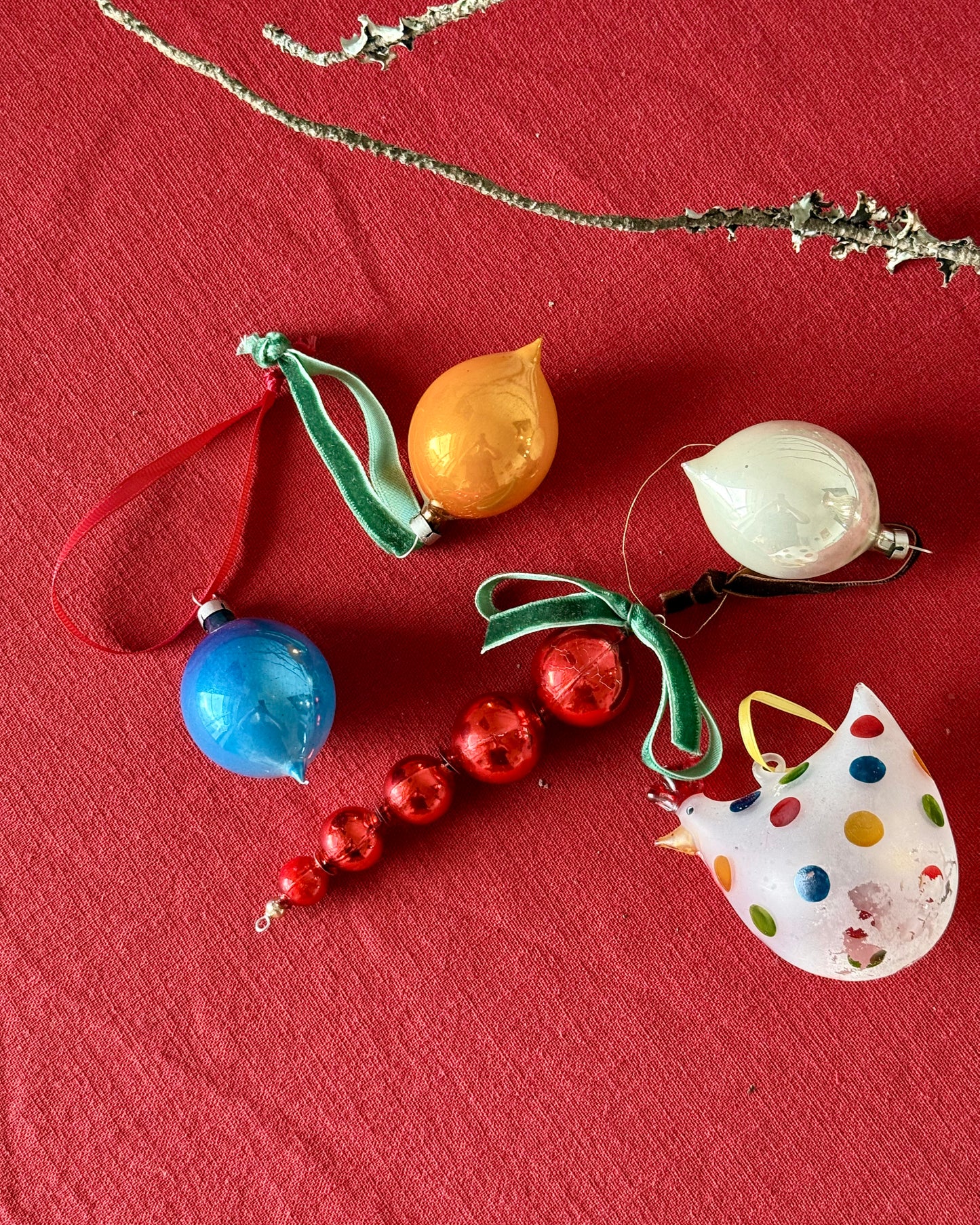 Vintage Christmas Tree Glass Ornaments Sets