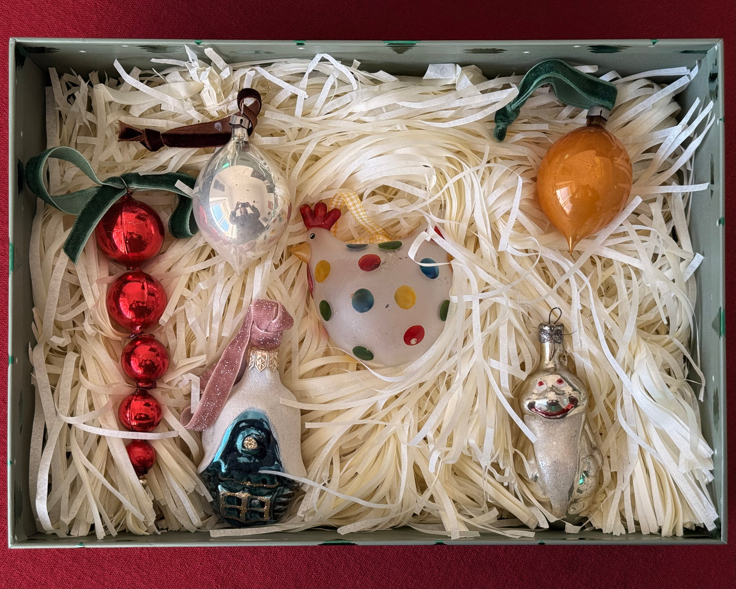 Vintage Christmas Tree Glass Ornaments Sets