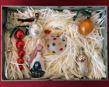 Vintage Christmas Tree Glass Ornaments Sets