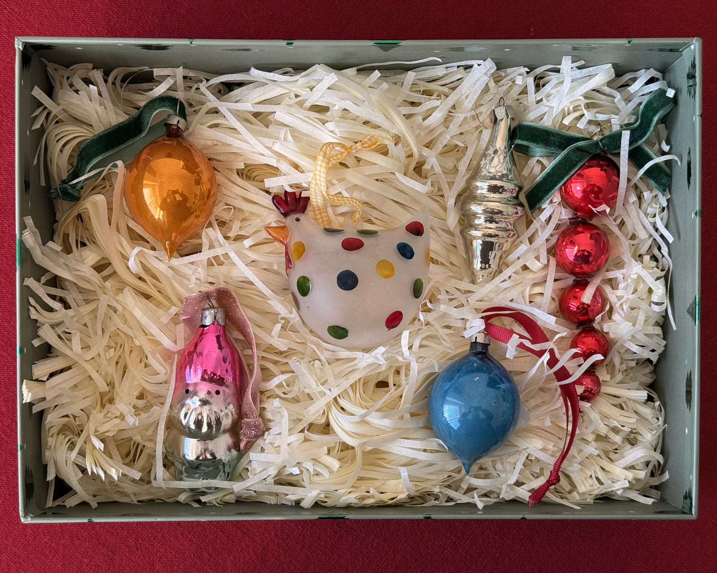 Vintage Christmas Tree Glass Ornaments Sets