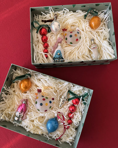 Vintage Christmas Tree Glass Ornaments Sets