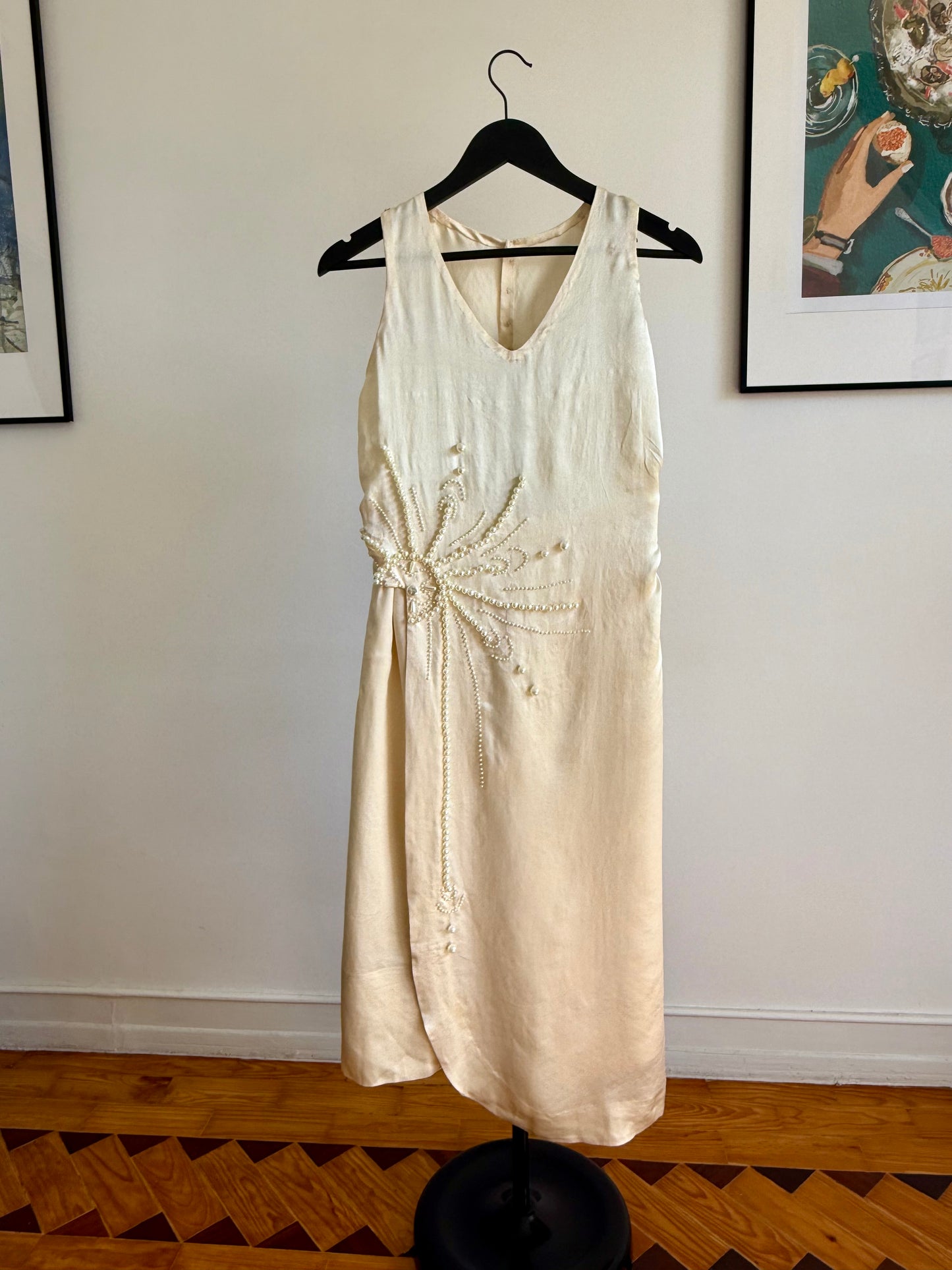 Vintage 1920's Silk Wedding Dress Set