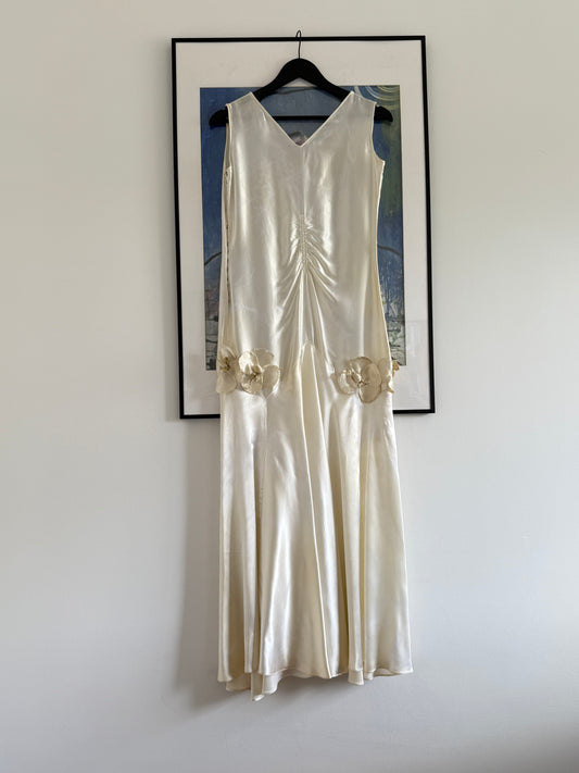 Vintage 1920's Silk Satin Wedding Dress