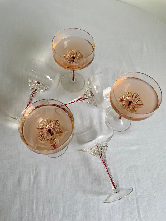 Mid Century Champagne Glasses
