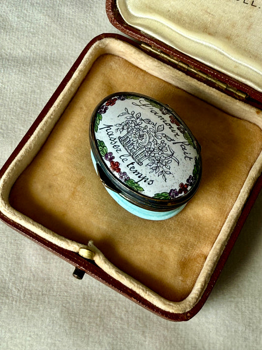 Antique Georgian Enamel Patch Box