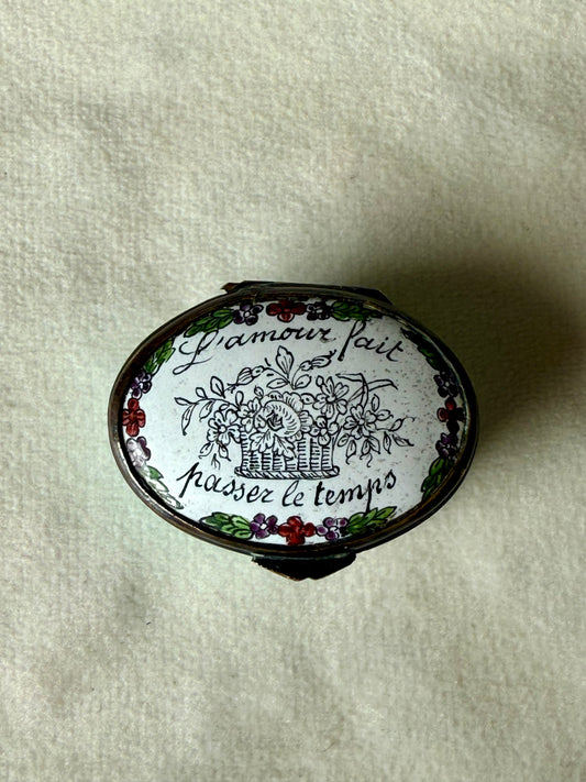 Antique Georgian Enamel Patch Box
