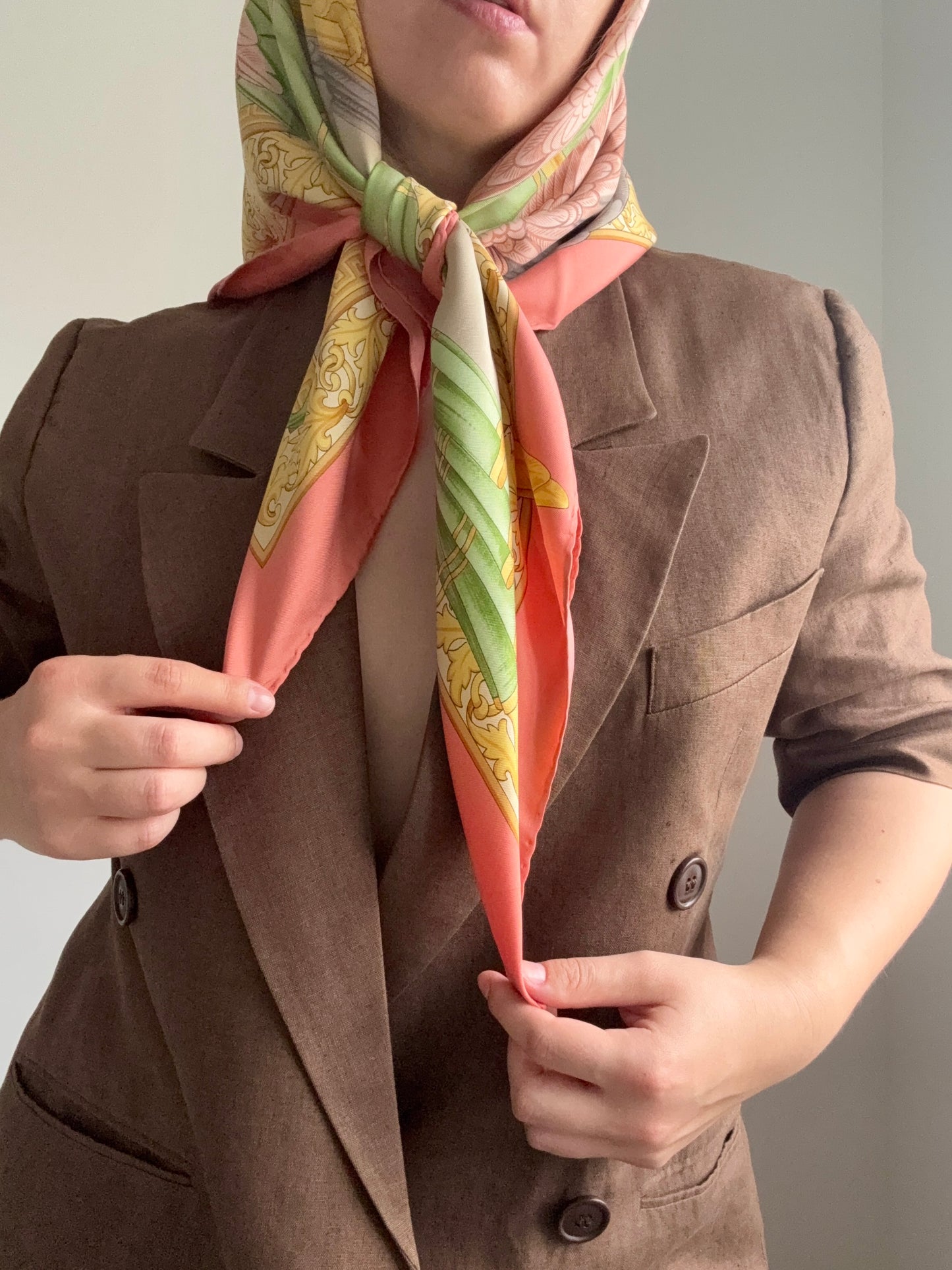Vintage Salvatore Ferragamo “Le Perroquets” Silk Scarf