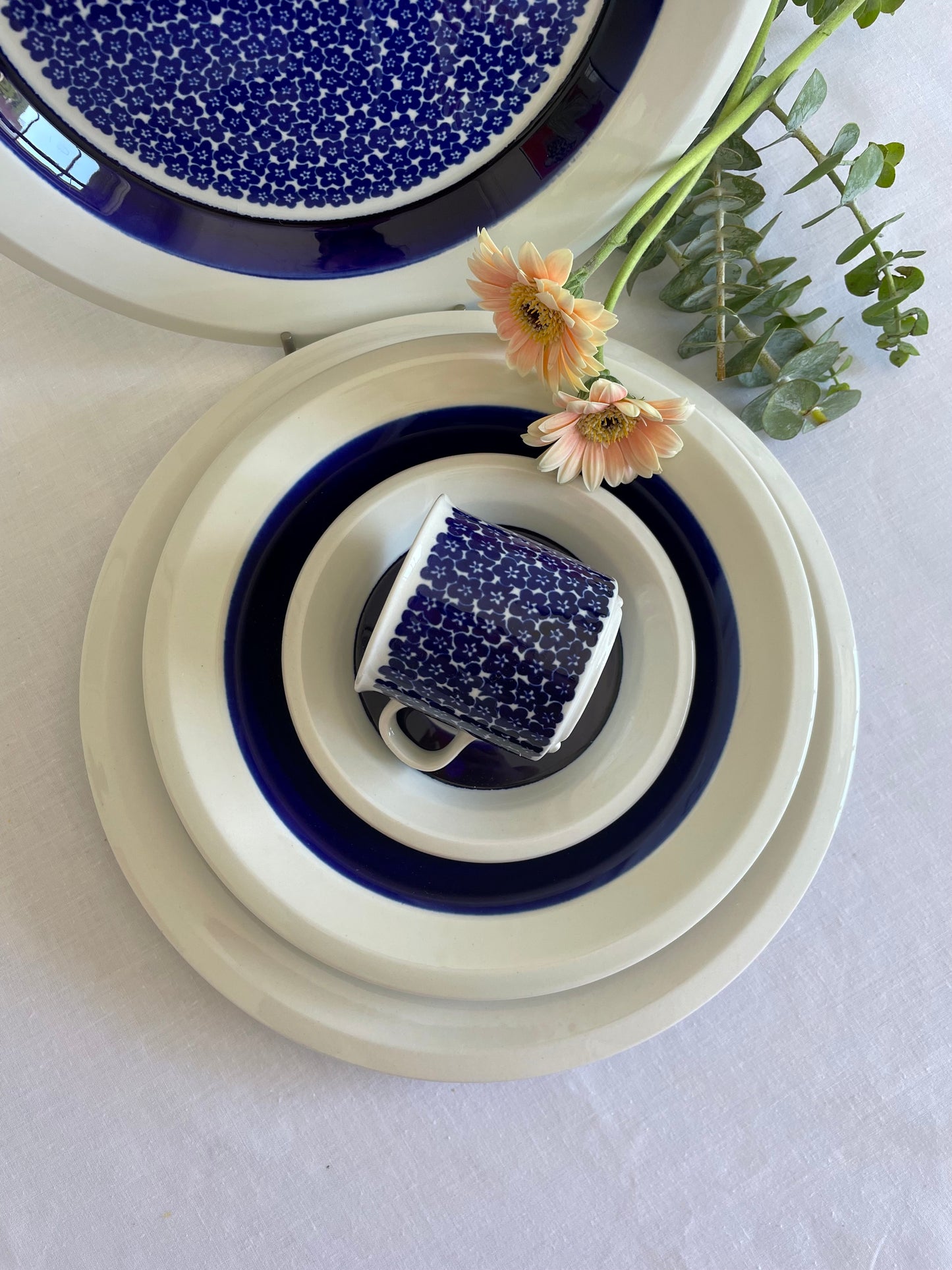 Arabia Finland Blue Flower FAENZA Breakfast sets