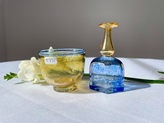 Antikva Bowl & Vase by Bertil Vallien for Kosta Boda
