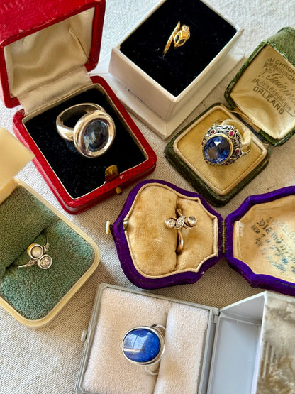 Antique Toi et Moi 14k Gold Diamond Ring