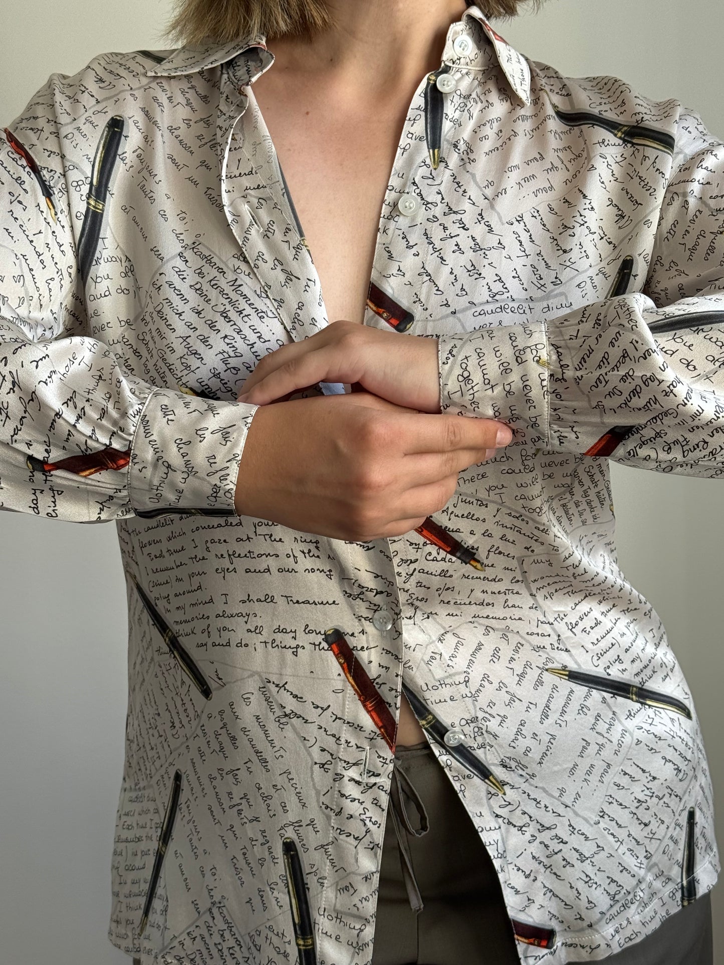 Vintage 90s Escada Margaretha Ley Silk Shirt