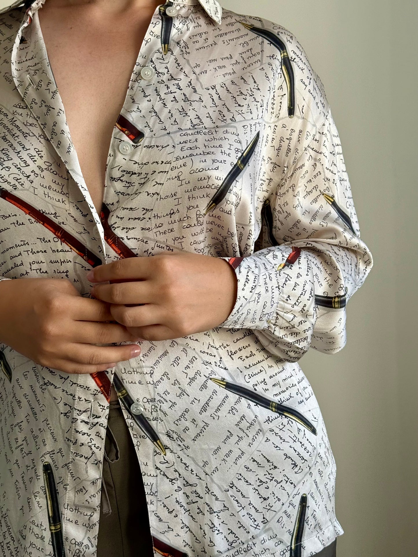 Vintage 90s Escada Margaretha Ley Silk Shirt