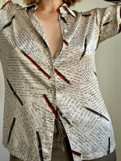 Vintage 90s Escada Margaretha Ley Silk Shirt