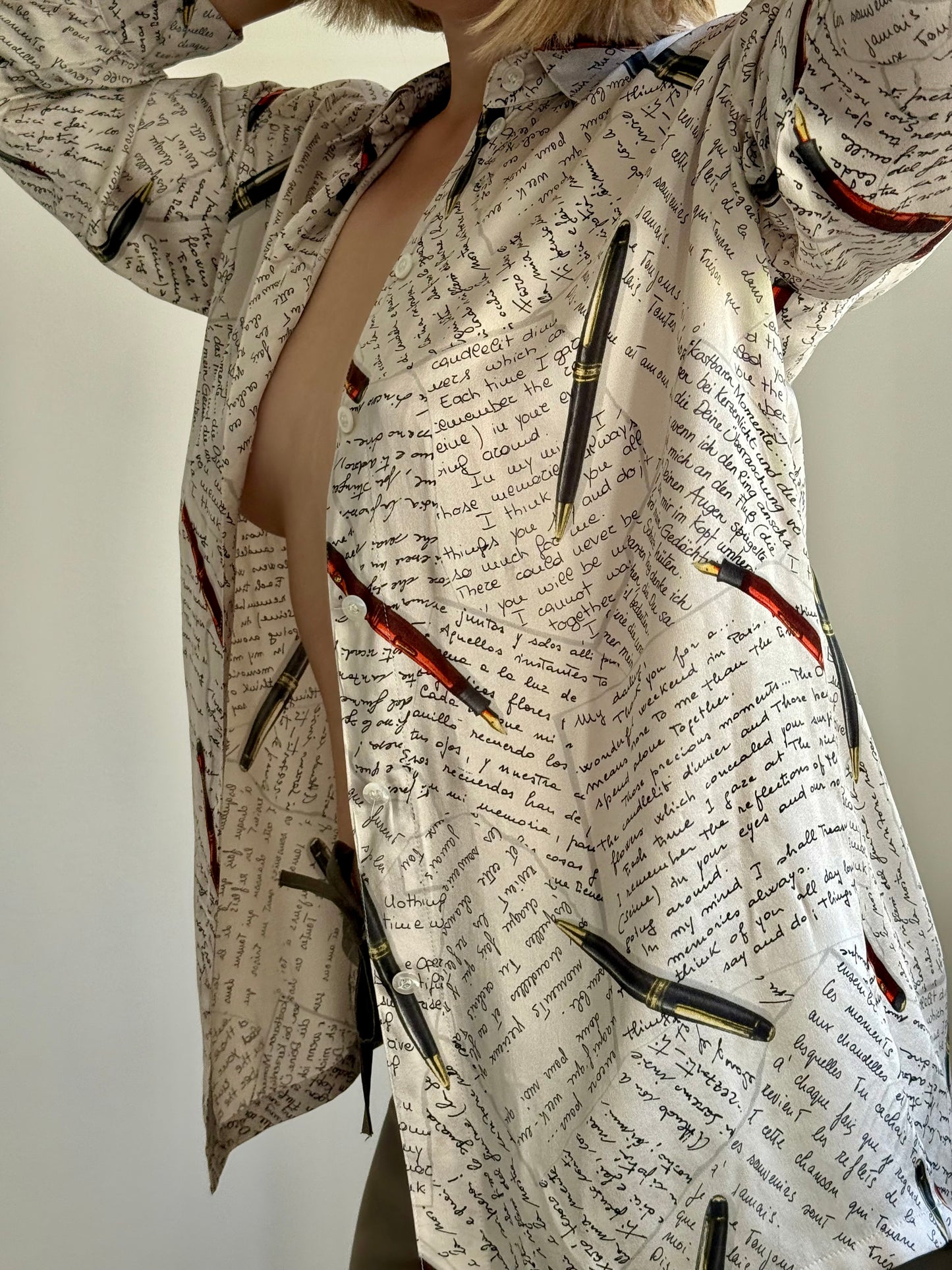 Vintage 90s Escada Margaretha Ley Silk Shirt