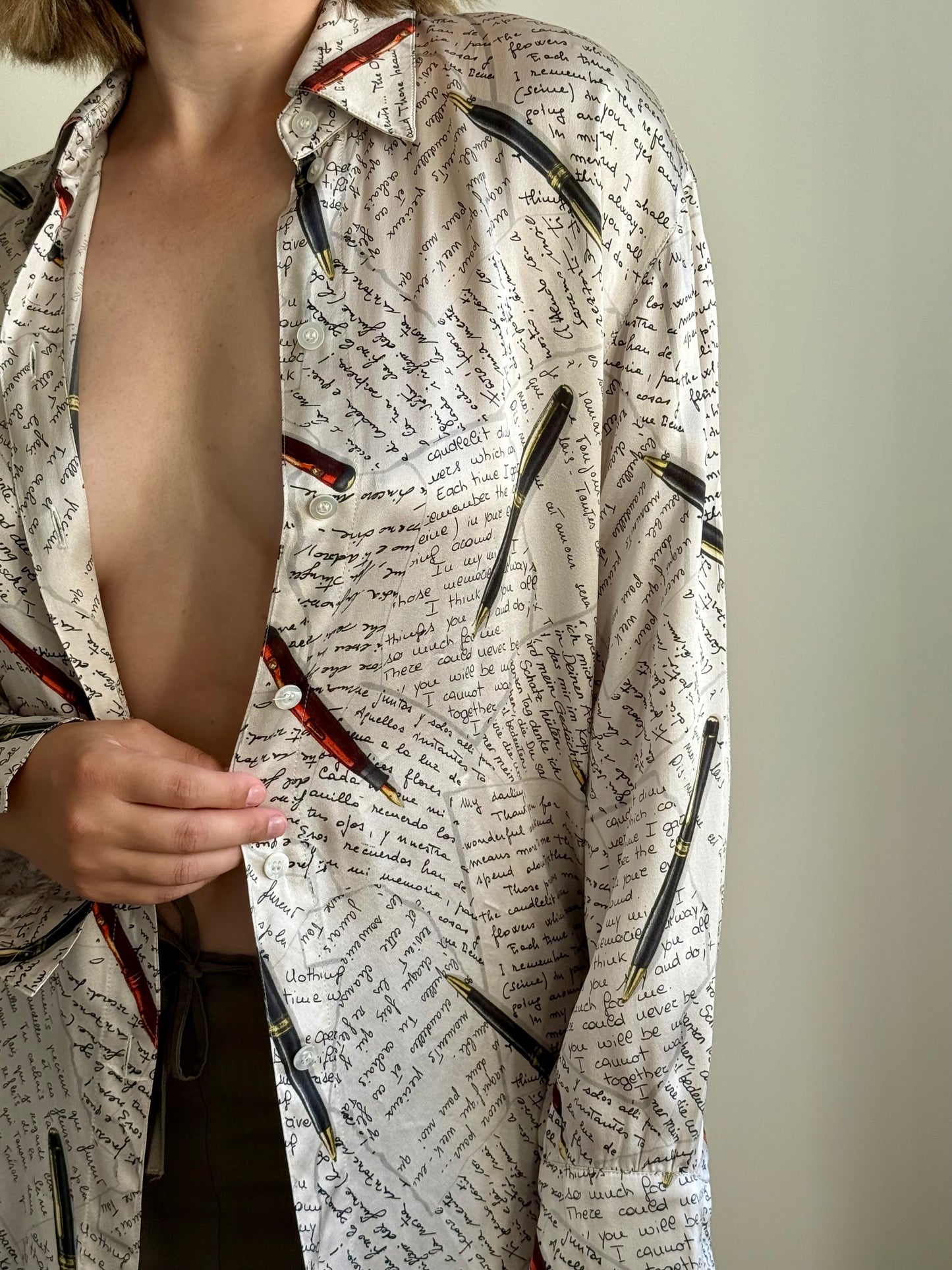 Vintage 90s Escada Margaretha Ley Silk Shirt