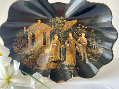 Antique 19th Lacquer Crumb Tray