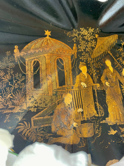 Antique 19th Lacquer Crumb Tray
