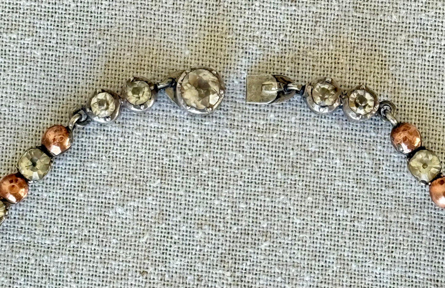 Antique Georgian Choker with Black Dot Paste and Fleur-de-Lis Pendant