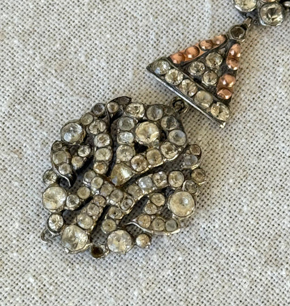 Antique Georgian Choker with Black Dot Paste and Fleur-de-Lis Pendant