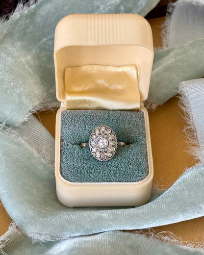 Antique Edwardian Diamond Cluster Ring