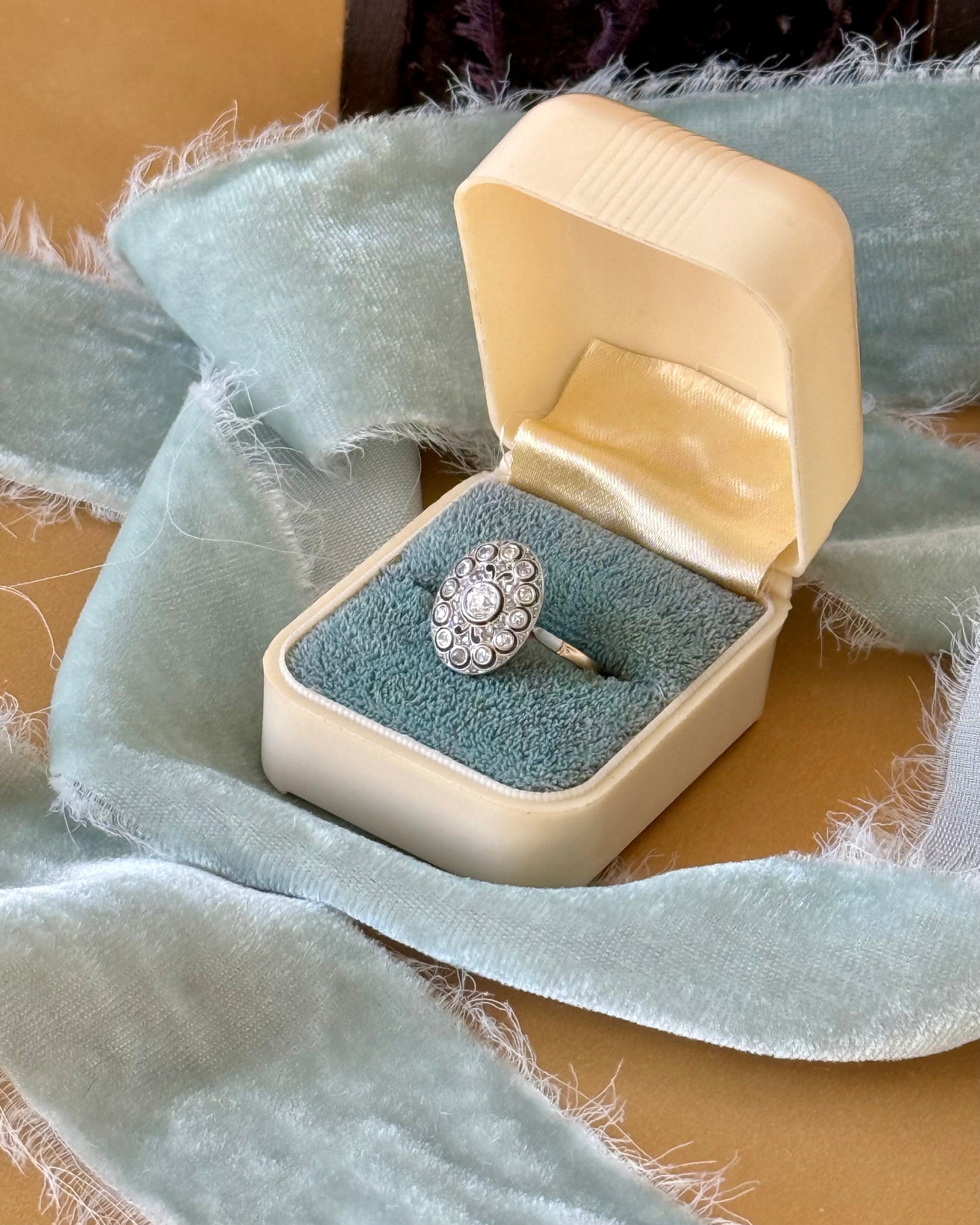 Antique Edwardian Diamond Cluster Ring