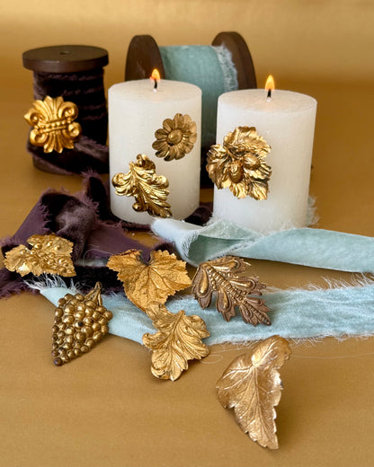 Vintage Gilded Candle Pins