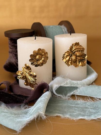 Vintage Gilded Candle Pins