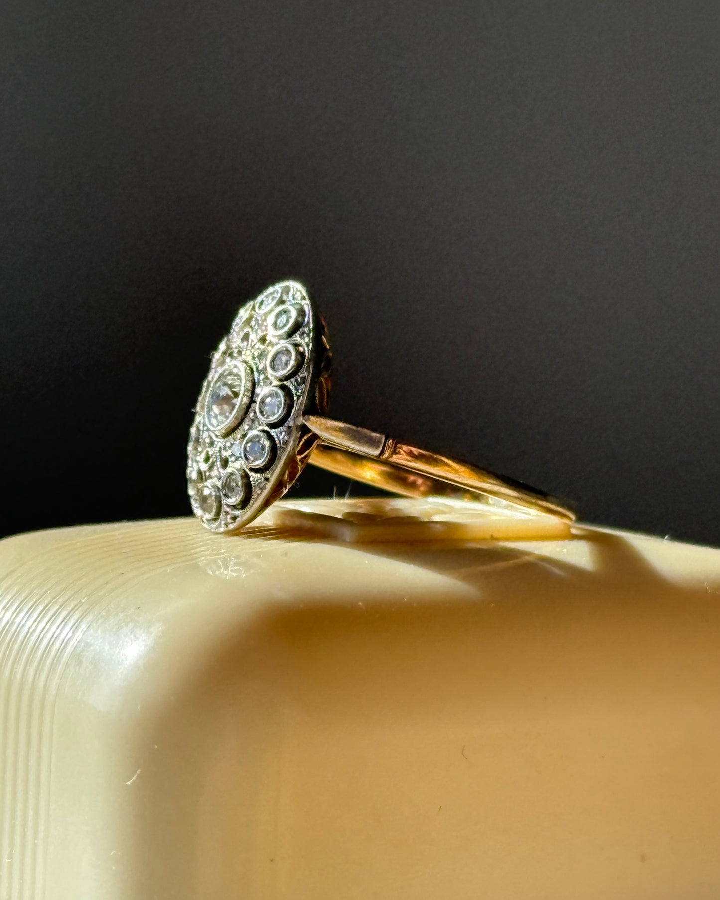Antique Edwardian Diamond Cluster Ring