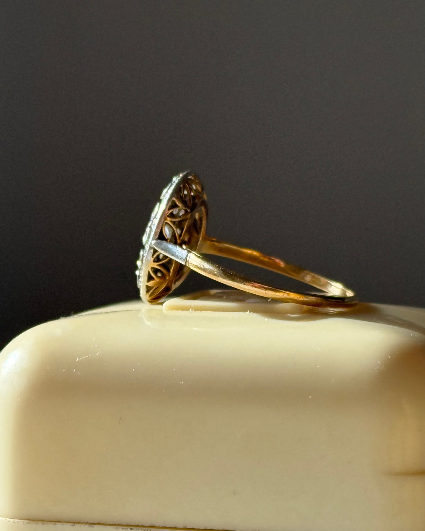 Antique Edwardian Diamond Cluster Ring