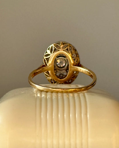 Antique Edwardian Diamond Cluster Ring