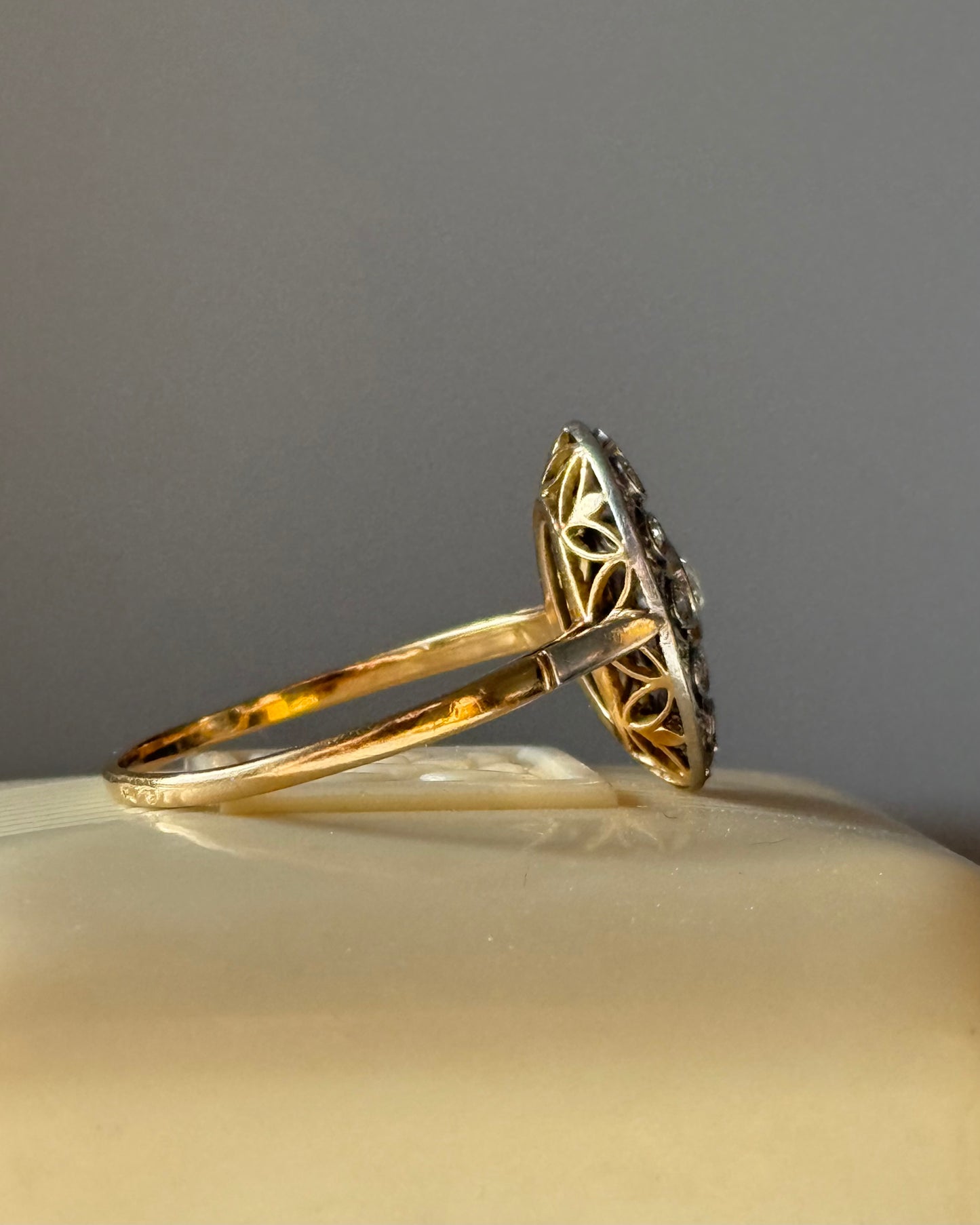 Antique Edwardian Diamond Cluster Ring