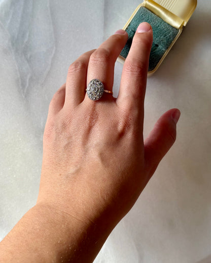 Antique Edwardian Diamond Cluster Ring