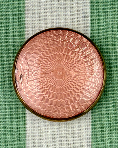 Antique Art Deco Guilloché Enamel Compact