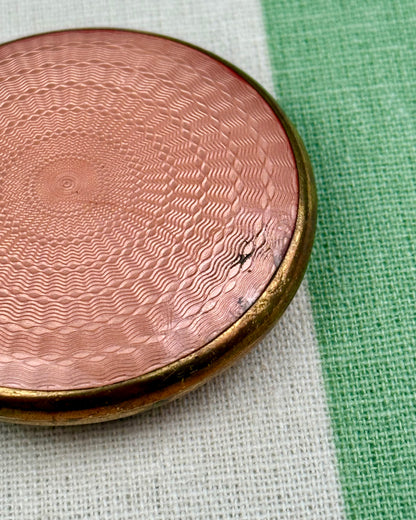 Antique Art Deco Guilloché Enamel Compact