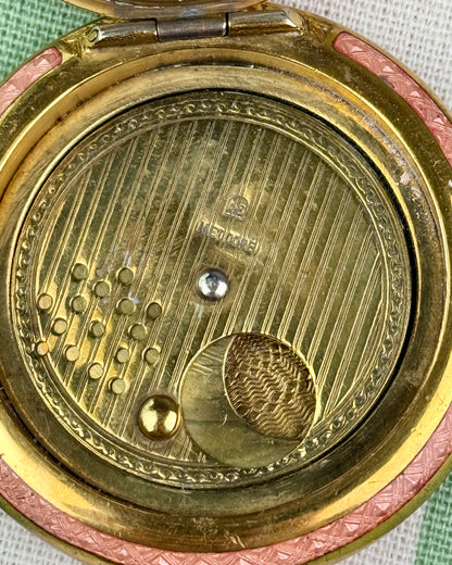 Antique Art Deco Guilloché Enamel Compact