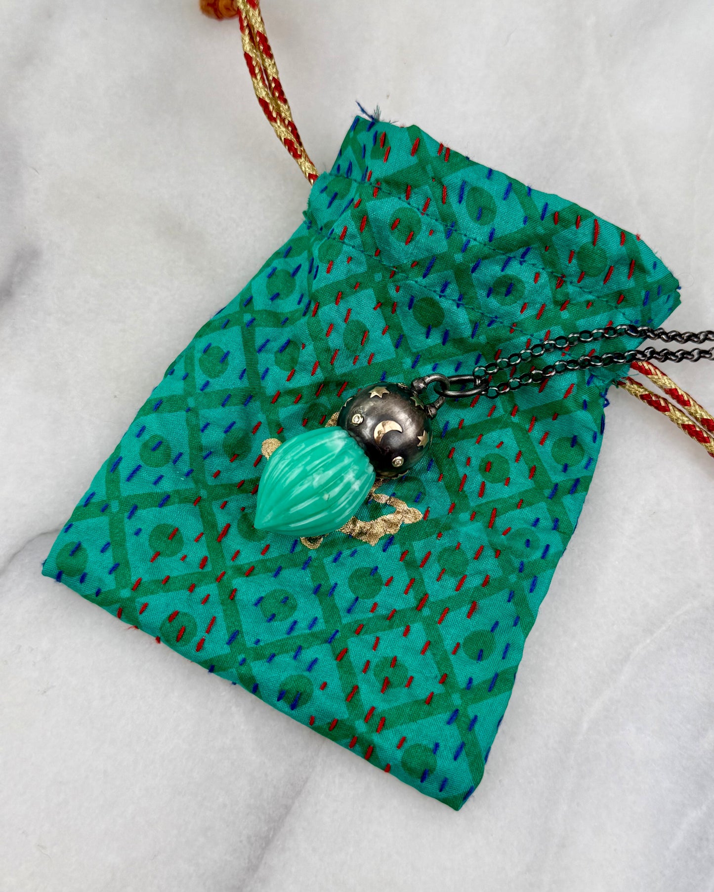 Patricia Arango Chrysoprase Cielo Necklace Set