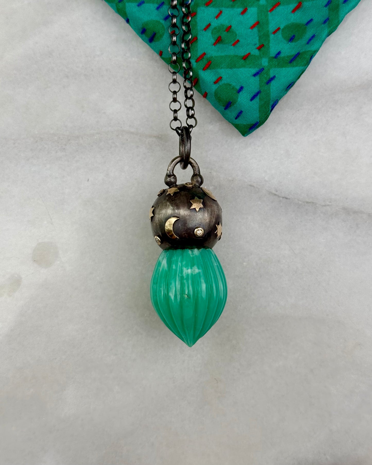 Patricia Arango Chrysoprase Cielo Necklace Set