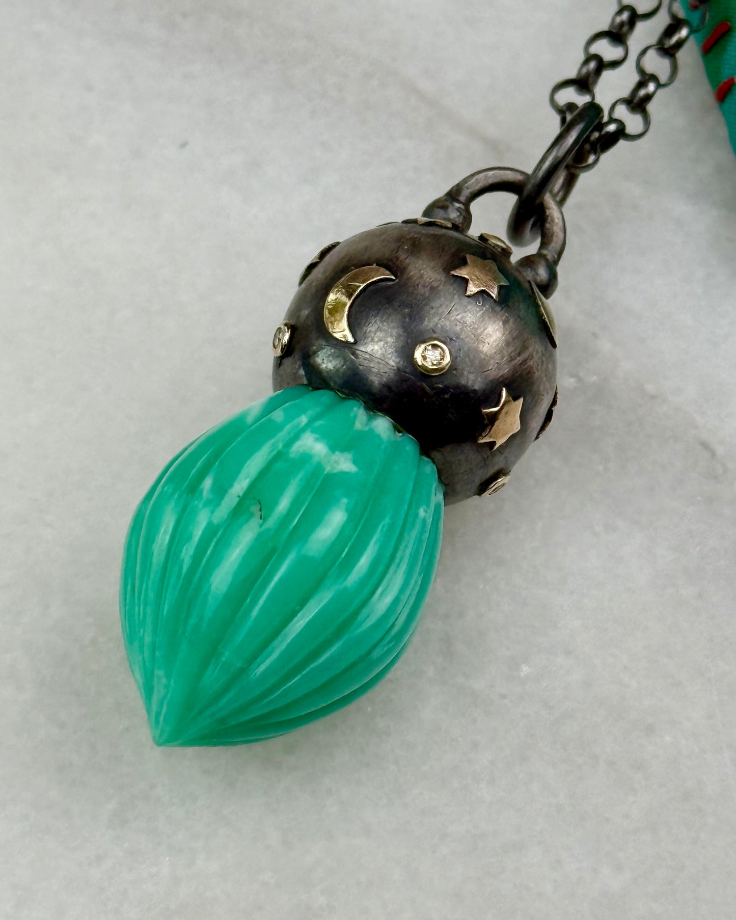 Patricia Arango Chrysoprase Cielo Necklace Set