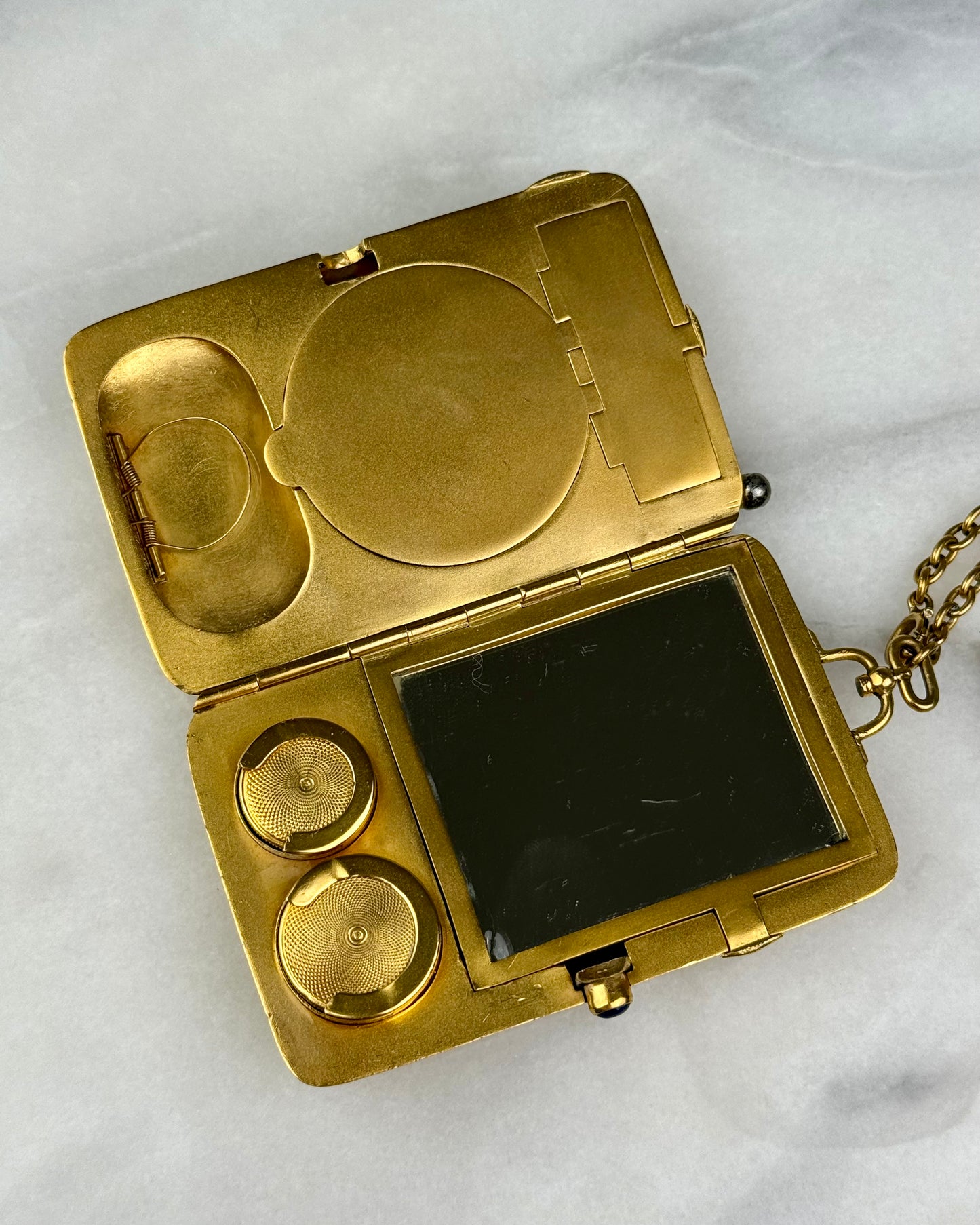 Antique French 18ct Gold-Plated Minaudière