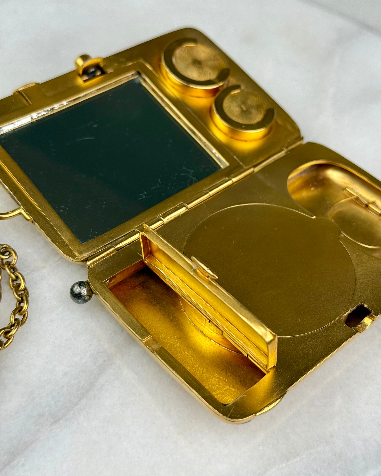 Antique French 18ct Gold-Plated Minaudière