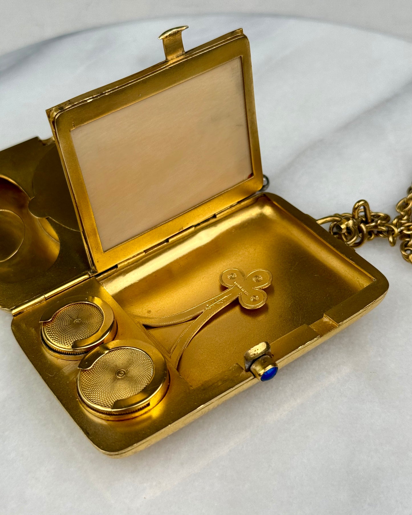 Antique French 18ct Gold-Plated Minaudière
